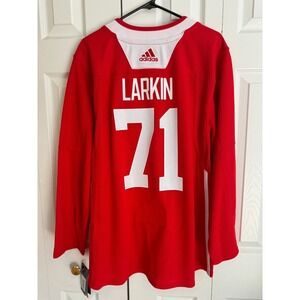 Adidas Detroit Red Wings Larkin 71 Red Authentic Practice Hockey Size 46 Jersey
